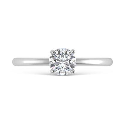 14K White Gold Lab Grown Diamond 1 1//20 Ct.Tw. Round Shape Halo Engagement Ring (Center 1CT)
