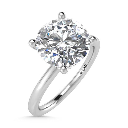 14K White Gold Lab Grown Diamond 2 1//20 Ct.Tw. Round Shape Halo Engagement Ring (Center 2CT)