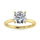 14K Yellow Gold Lab Grown Diamond 2 1//20 Ct.Tw. Round Shape Halo Engagement Ring (Center 2CT)