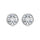 14K White Gold Lab Grown Bezel Set Lab Grown Diamond 1 1/2 ct.tw. Stud Earrings