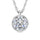 14K White Gold Lab Grown Bezel Set Lab Grown Diamond 2 ct.tw. Solitaire Pendant