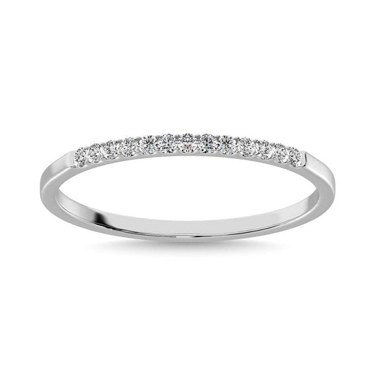 14K White Gold Lab Grown Diamond 1/5 Ct.Tw. Ladies Machine Band