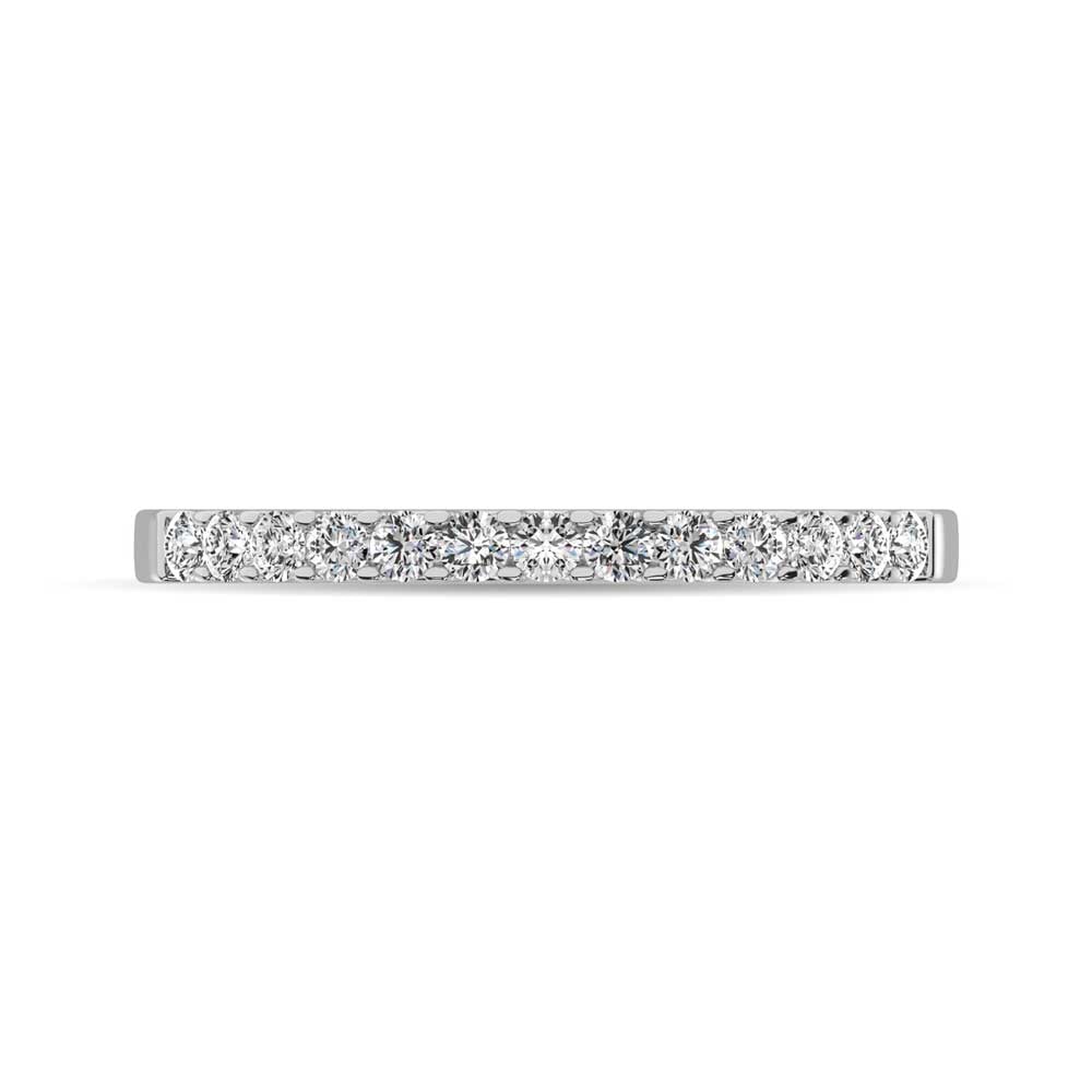 14K White Gold Lab Grown Diamond 1/6 Ct.Tw. Ladies Machine Band