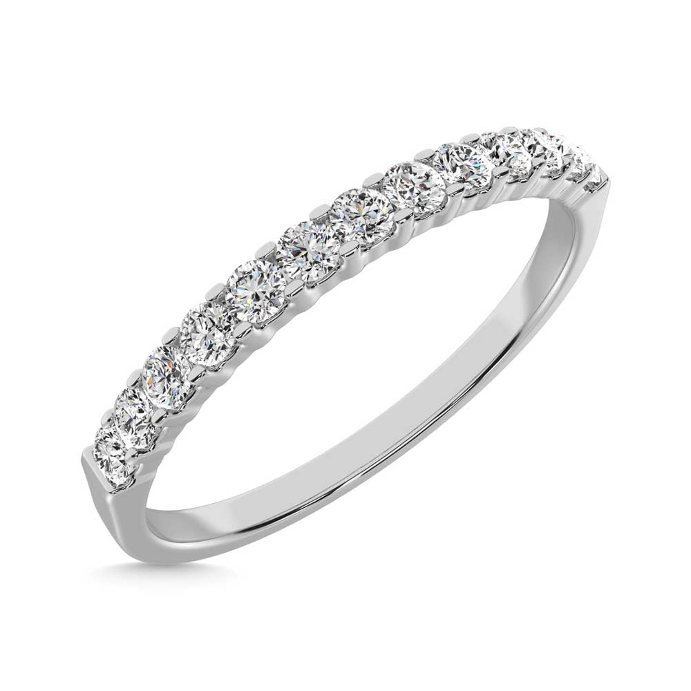 14K White Gold Lab Grown Diamond 1/2 Ct.Tw. Ladies Machine Band