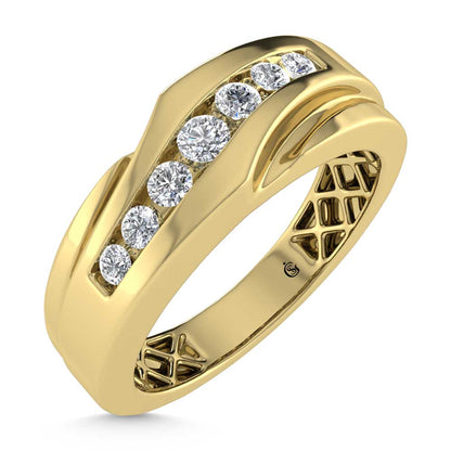 10K Yellow Gold Lab Grown Diamond 1/2 Ct.Tw. Mens Band