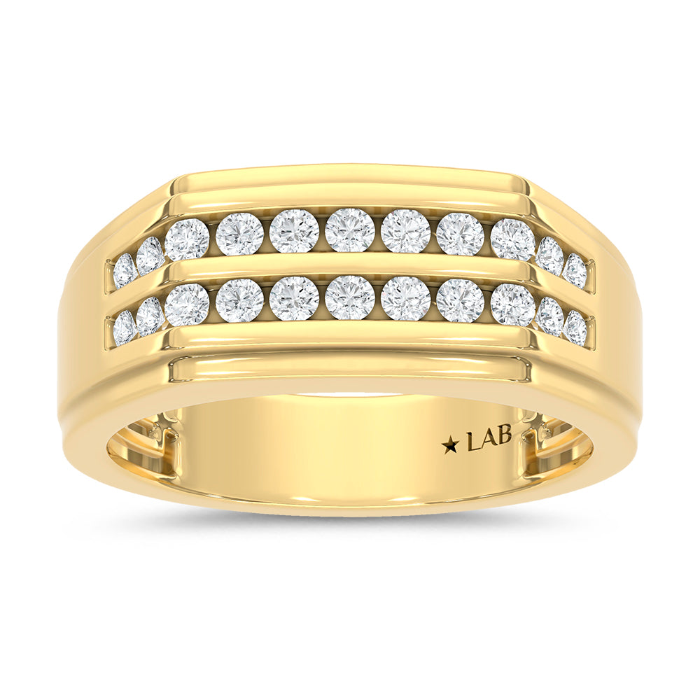 10K Yellow Gold Diamond 1/2 Ct.Tw. Mens Band