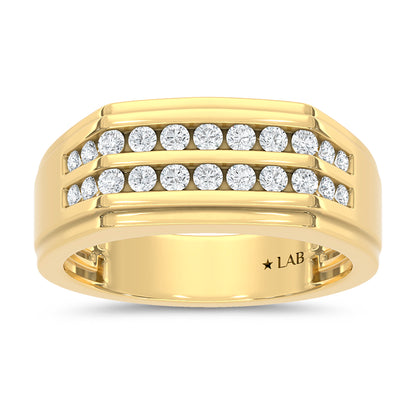 10K Yellow Gold Diamond 1/2 Ct.Tw. Mens Band