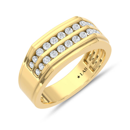 10K Yellow Gold Diamond 1/2 Ct.Tw. Mens Band