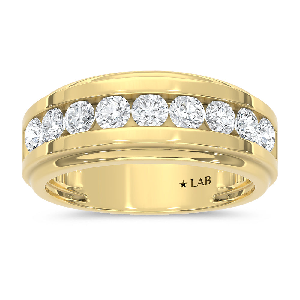 10K Yellow Gold Diamond 1 Ct.Tw. Mens Band