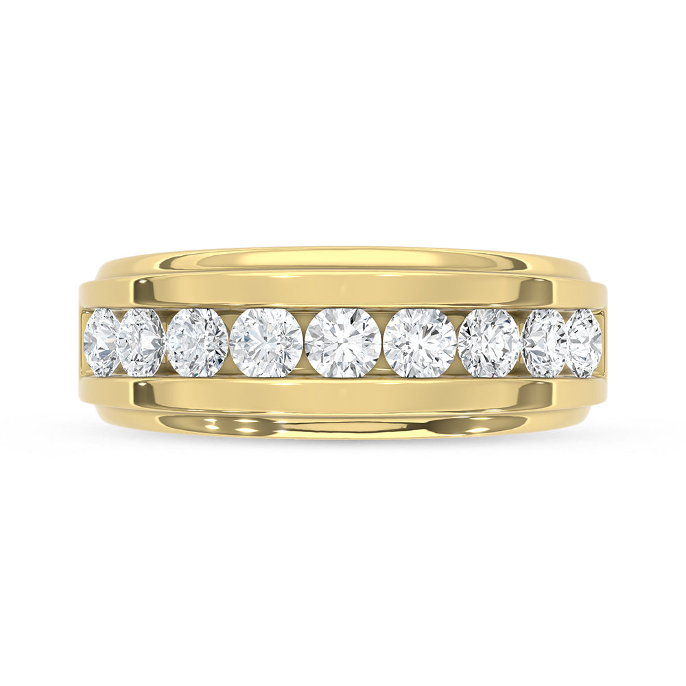 10K Yellow Gold Diamond 1 Ct.Tw. Mens Band