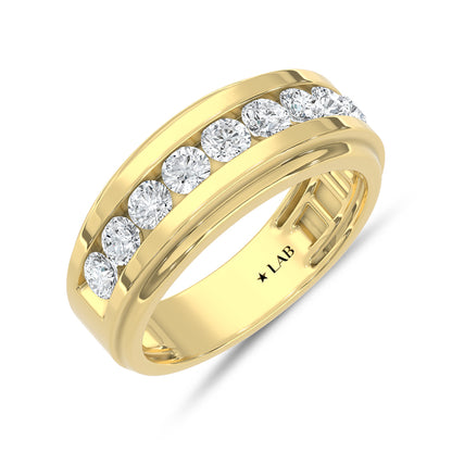 10K Yellow Gold Diamond 1 Ct.Tw. Mens Band