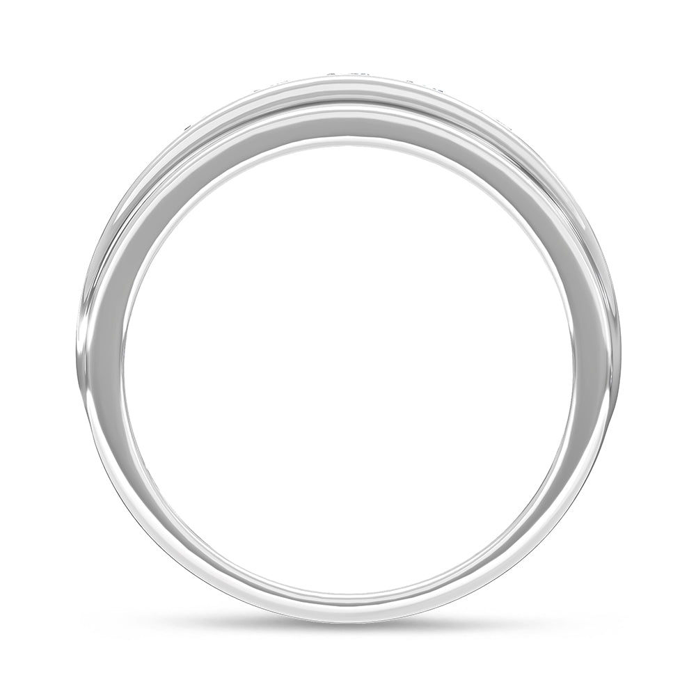 10K White Gold Lab Grown Diamond 1/2 Ct.Tw. Mens Band