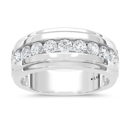 10K White Gold Diamond 1 Ct.Tw. Mens Band