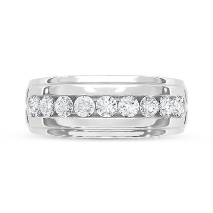 10K White Gold Diamond 1 Ct.Tw. Mens Band
