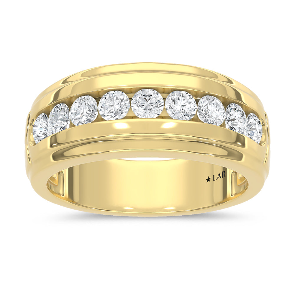 10K Yellow Gold Diamond 1 Ct.Tw. Mens Band