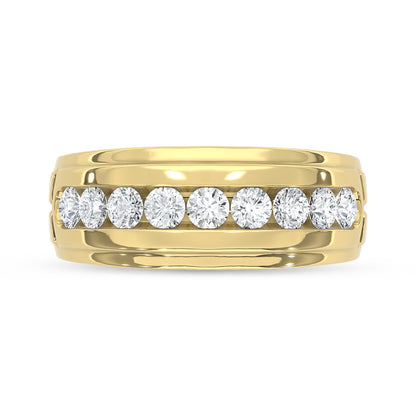 10K Yellow Gold Diamond 1 Ct.Tw. Mens Band