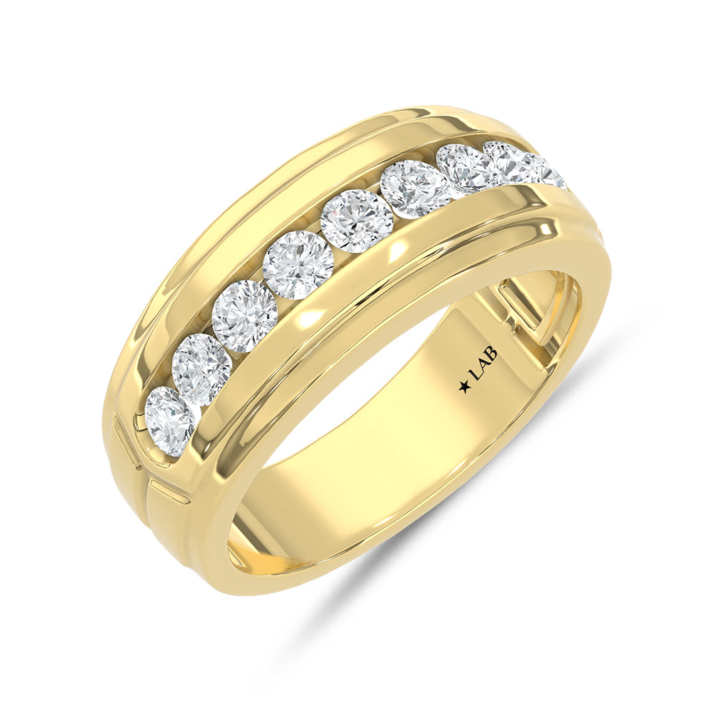 10K Yellow Gold Diamond 1 Ct.Tw. Mens Band