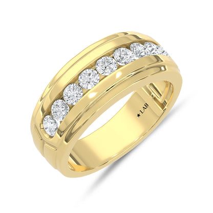 10K Yellow Gold Diamond 1 Ct.Tw. Mens Band