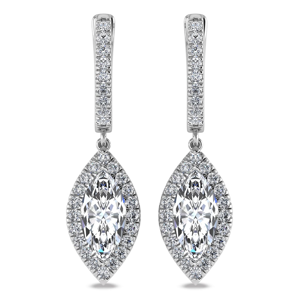 14K White Gold Lab Grown Diamond 2 1/2 ct.tw. Fashion Earrings