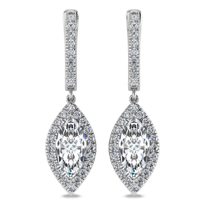14K White Gold Lab Grown Diamond 2 1/2 ct.tw. Fashion Earrings