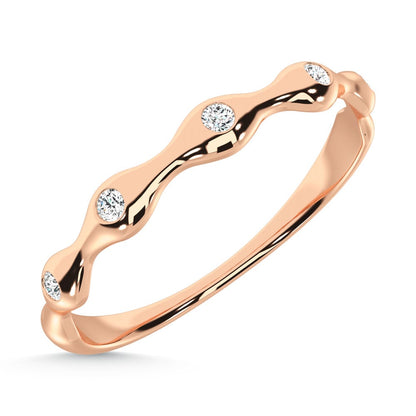 10K Rose Gold Labgrown Diamond 1/20 Ct.Tw. Wedding Band