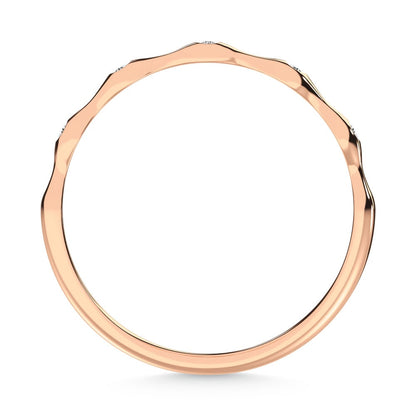 10K Rose Gold Labgrown Diamond 1/20 Ct.Tw. Wedding Band