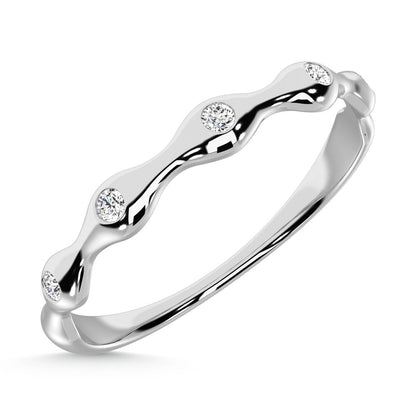 10K White Gold Labgrown Diamond 1/20 Ct.Tw. Wedding Band