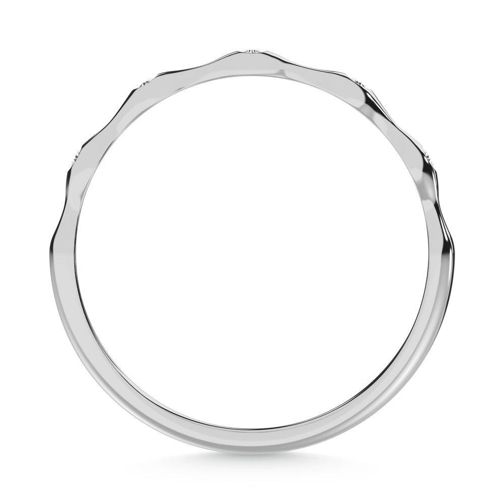 10K White Gold Labgrown Diamond 1/20 Ct.Tw. Wedding Band