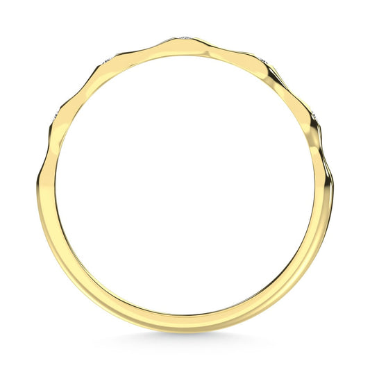 10K Yellow Gold Labgrown Diamond 1/20 Ct.Tw. Wedding Band