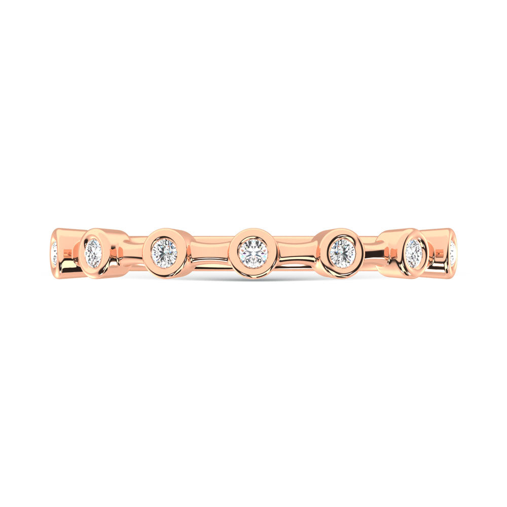 10K Rose Gold Labgrown Diamond 1/10 Ct.Tw. Wedding Band