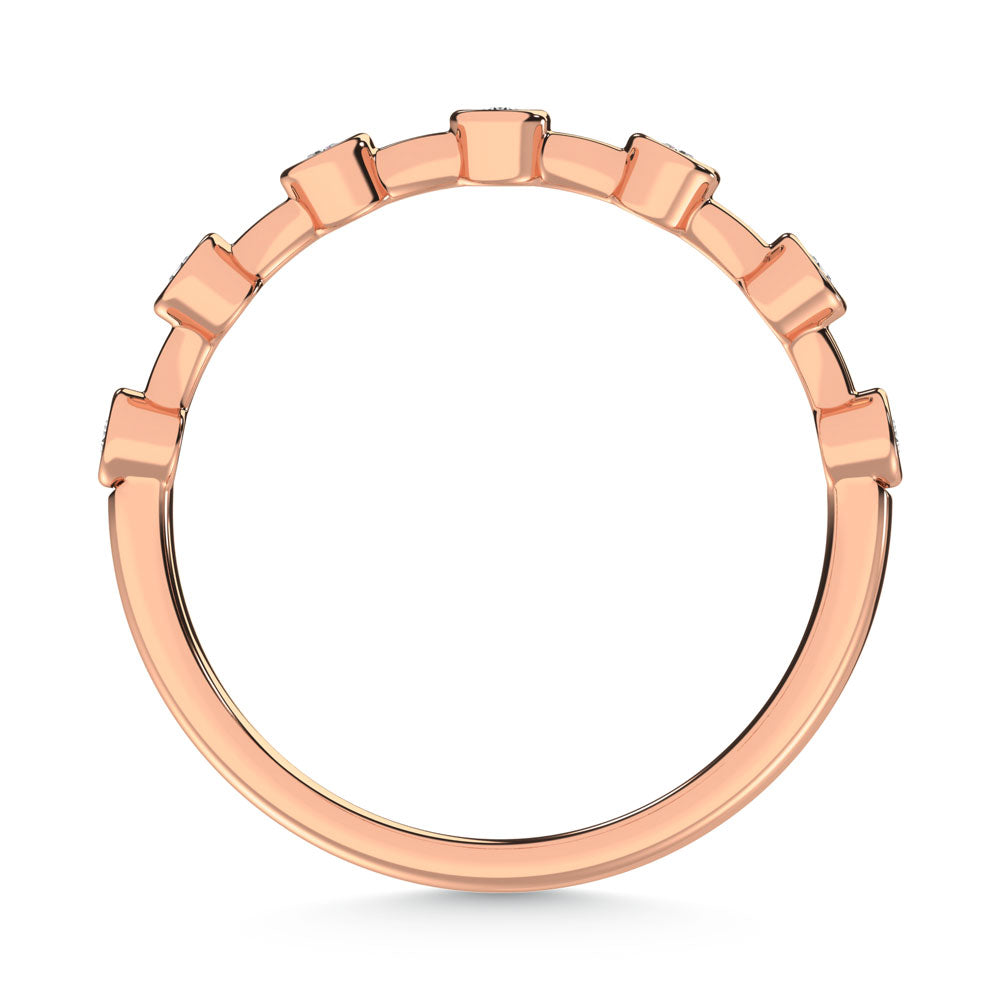 10K Rose Gold Labgrown Diamond 1/10 Ct.Tw. Wedding Band