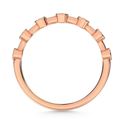 10K Rose Gold Labgrown Diamond 1/10 Ct.Tw. Wedding Band
