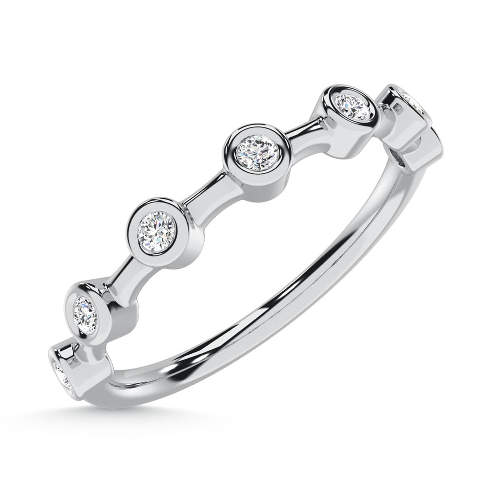 10K White Gold Labgrown Diamond 1/10 Ct.Tw. Wedding Band