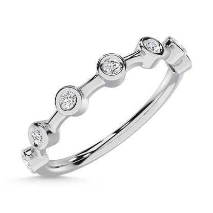 10K White Gold Labgrown Diamond 1/10 Ct.Tw. Wedding Band