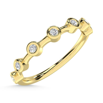 10K Yellow Gold Labgrown Diamond 1/10 Ct.Tw. Wedding Band