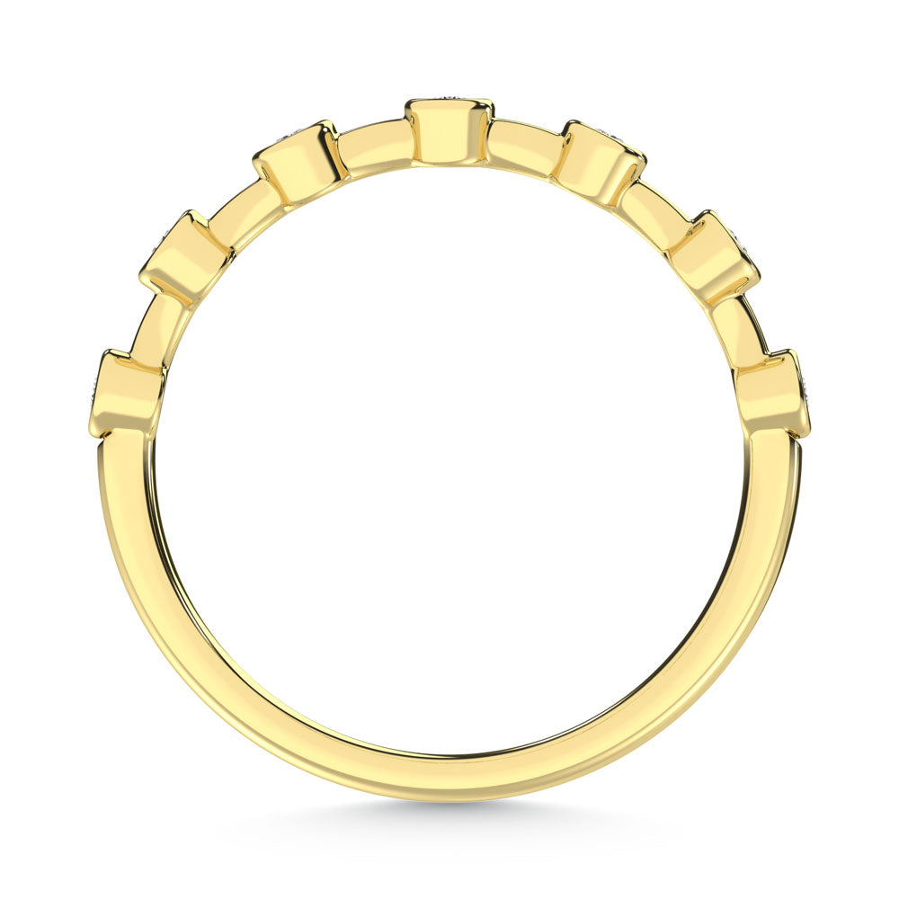 10K Yellow Gold Labgrown Diamond 1/10 Ct.Tw. Wedding Band