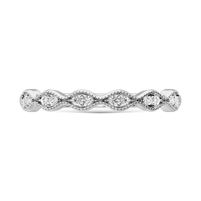 10K White Gold Labgrown Diamond 1/10 Ct.Tw. Wedding Band