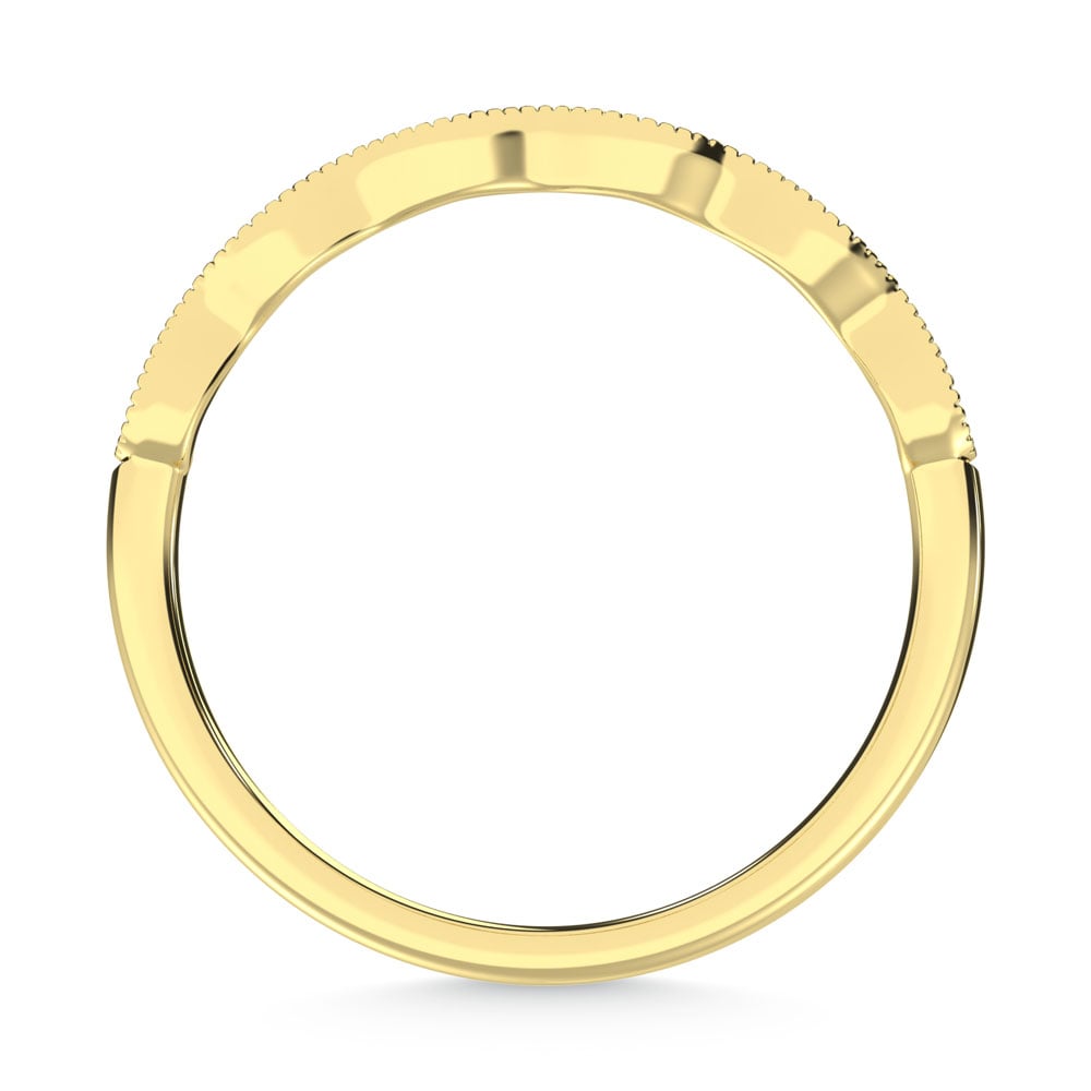 10K Yellow Gold Labgrown Diamond 1/10 Ct.Tw. Wedding Band