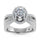 14K White Gold Lab Grown Diamond 2 1/2 Ct.Tw. Oval Shape Engagement Ring (Center 2CT)
