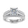 14K White Gold Labgrown Diamond 2 1/2 Ct.Tw. Round Shape Engagement Ring