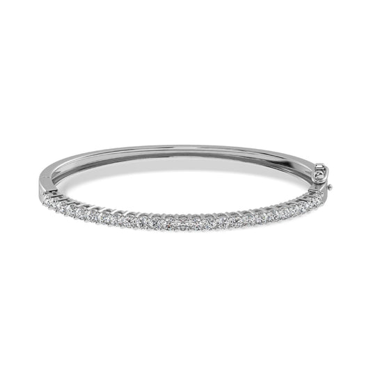 Sterling Silver Diamond 1/2 Ct.Tw. Illusion Bangle