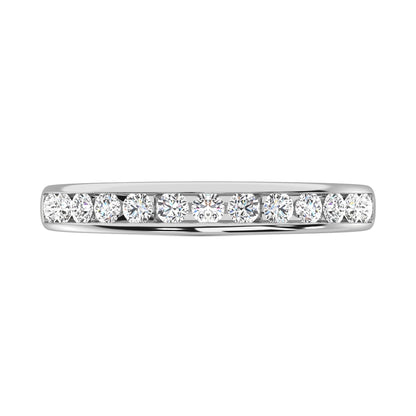 14K White Gold Lab Grown Diamond 1/4 Ct.Tw. Channel Band