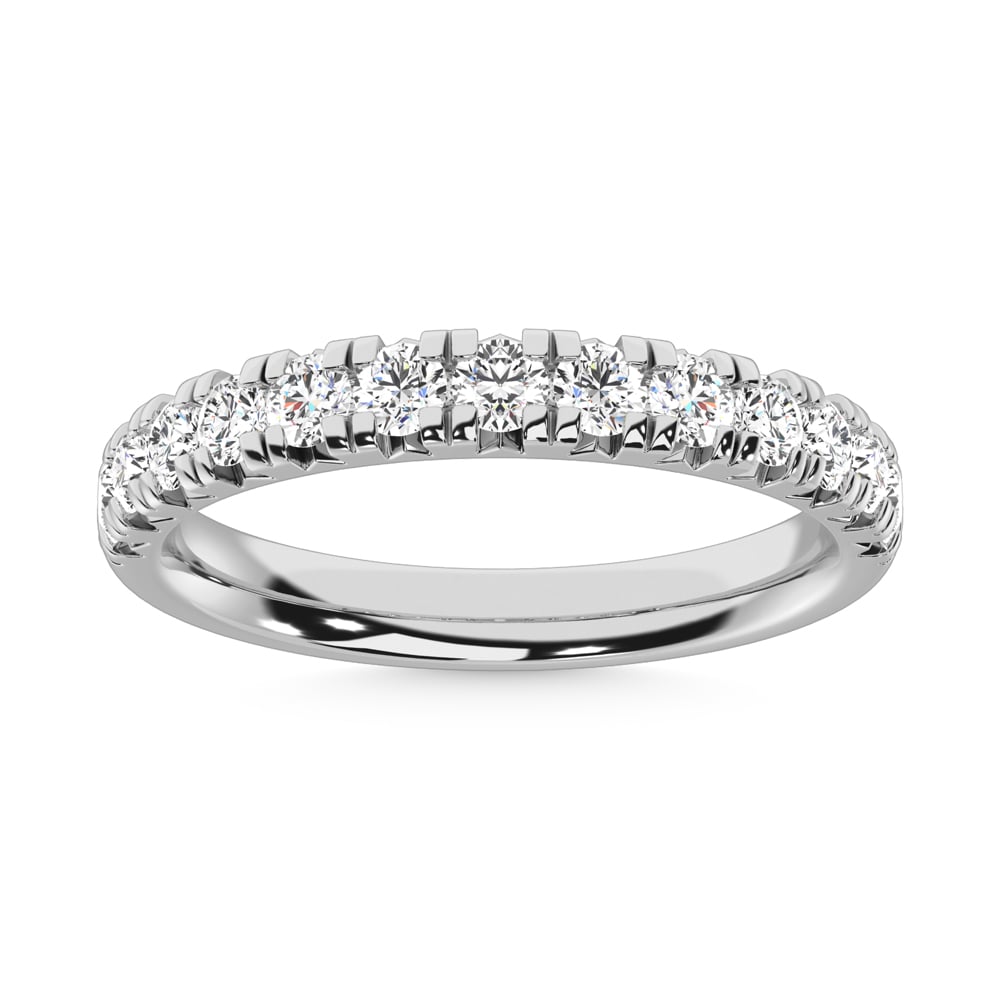 14K White Gold Lab Grown Diamond 1/4 Ct.Tw. Micropave Band