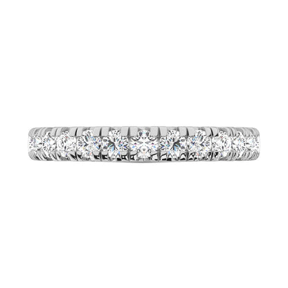 14K White Gold Lab Grown Diamond 1/4 Ct.Tw. Micropave Band