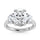14K White Gold Lab Grown Diamond 4 3/4 Ct.Tw. Oval Shape Three Stone Engagement Ring