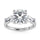 14K White Gold Lab Grown Diamond 5 3/4 Ct.Tw. Round Shape Three Stone Engagement Ring