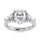 14K White Gold Lab Grown Diamond 4 1/2 Ct.Tw. Oval Shape Three Stone Engagement Ring