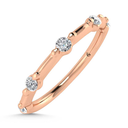 14K Rose Gold Lab Grown Diamond 1/6 Ct.Tw. Wedding Band