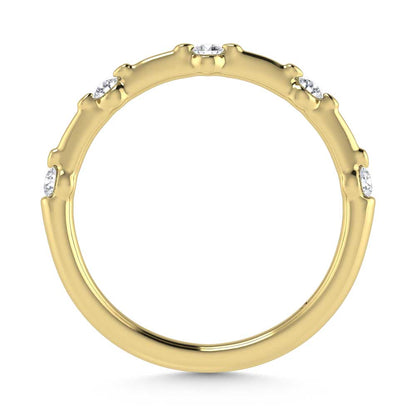 14K Yellow Gold Lab Grown Diamond 1/6 Ct.Tw. Wedding Band