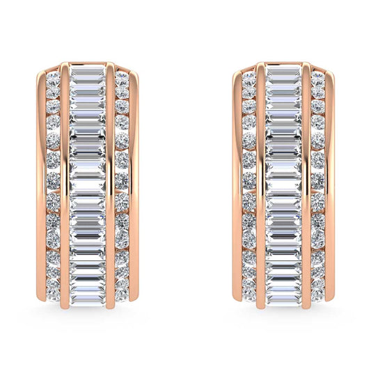 14K White Gold Lab Grown Diamond 6 Ct.Tw. Hoop Earrings